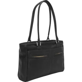 Piel Leather - Ladies Laptop Tote With Pockets