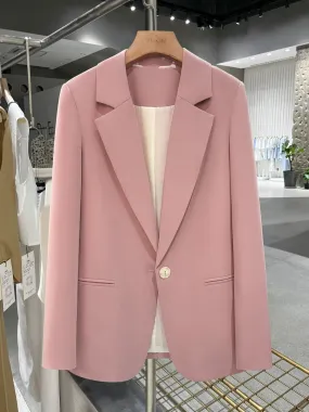 Pink high-end super good-looking suit jacket for women 2024 spring and autumn new style cool style small man suit trend