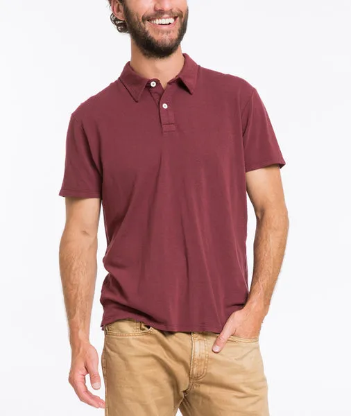 Pique Polo in Mahogany