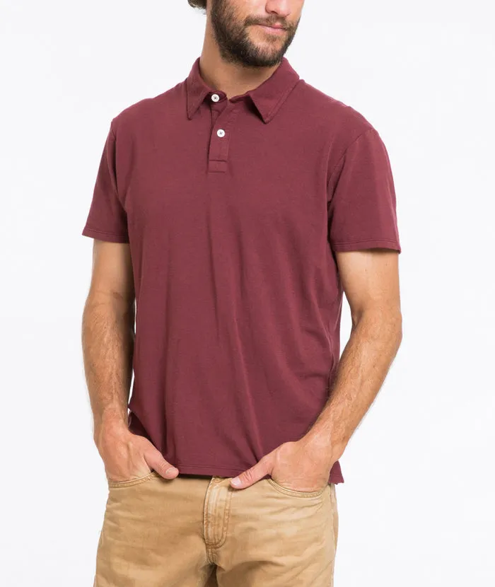 Pique Polo in Mahogany