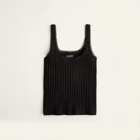 Pointelle tank top