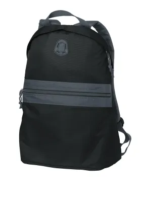 Port Authority Nailhead Backpack BG202 Nearly Black/ Smoke Grey