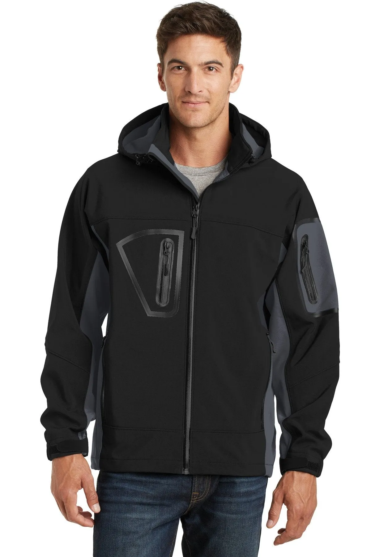 Port Authority Tall Waterproof Soft Shell Jacket TLJ798 Black/ Graphite