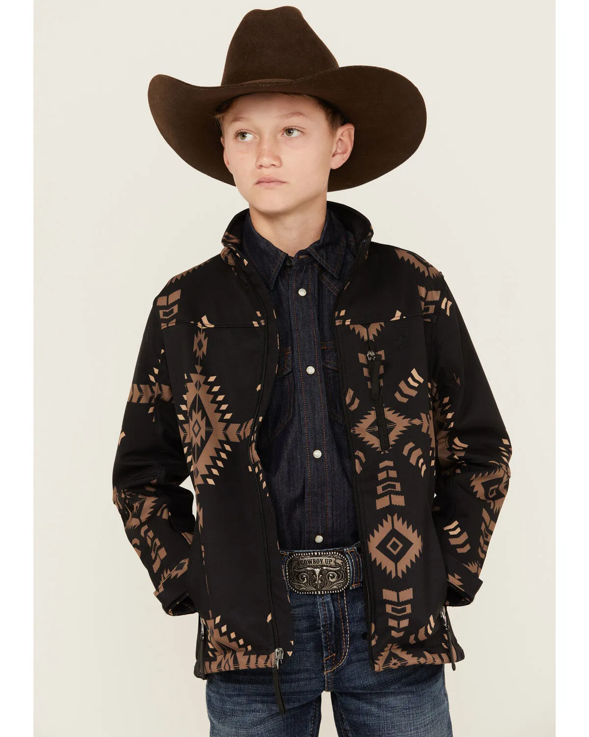 Product Name:  Hooey Boys' Southwestern Print Softshell Jacket