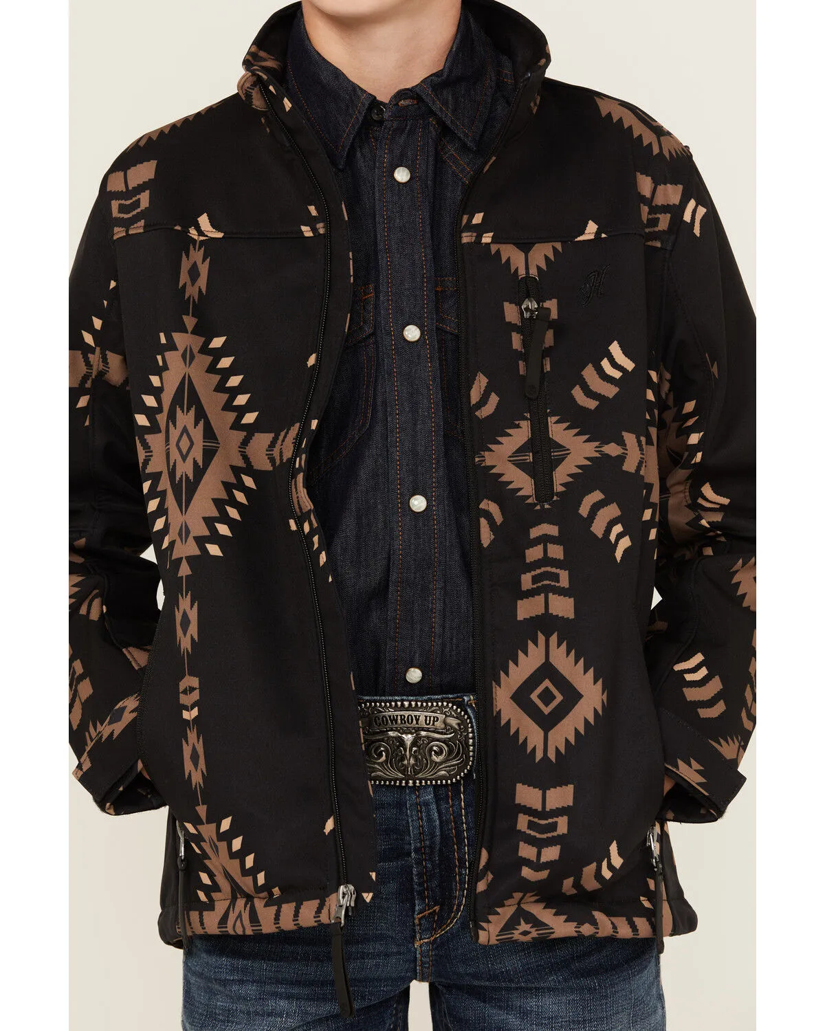 Product Name:  Hooey Boys' Southwestern Print Softshell Jacket