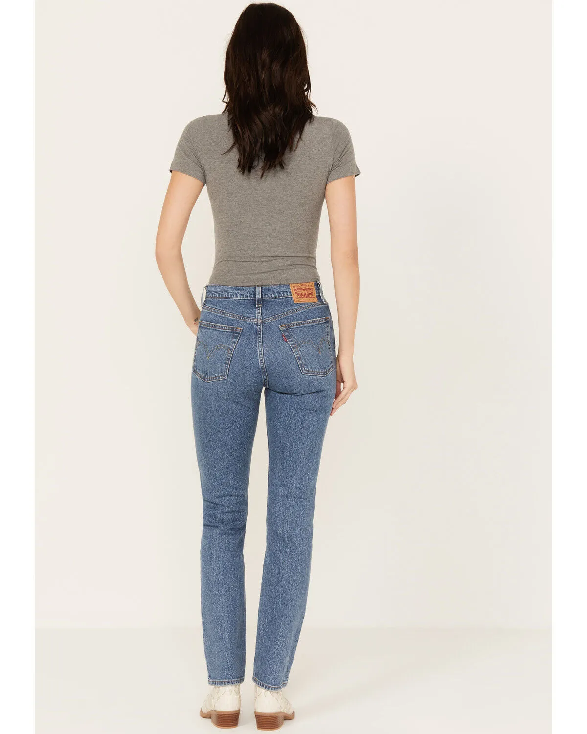 Product Name:  Levi's Women's Medium Wash 501 Worn In Jeans