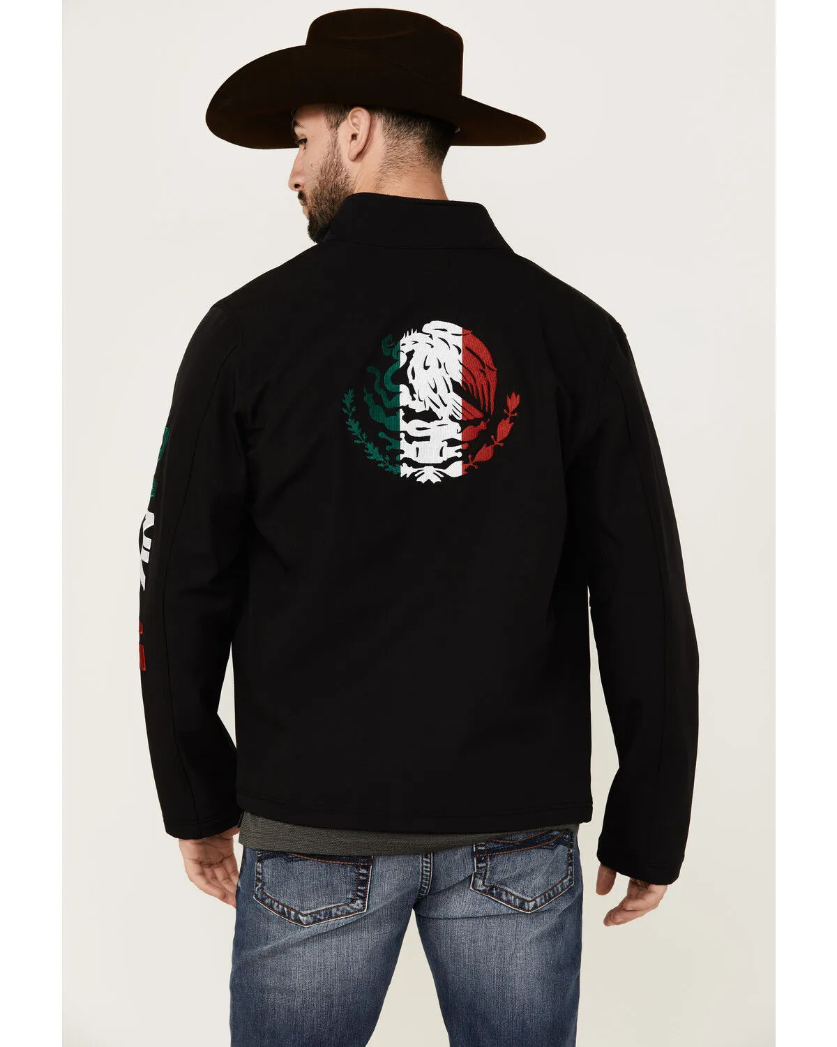 RANK 45® Men's Mexico Embroidered Seal Softshell Jacket