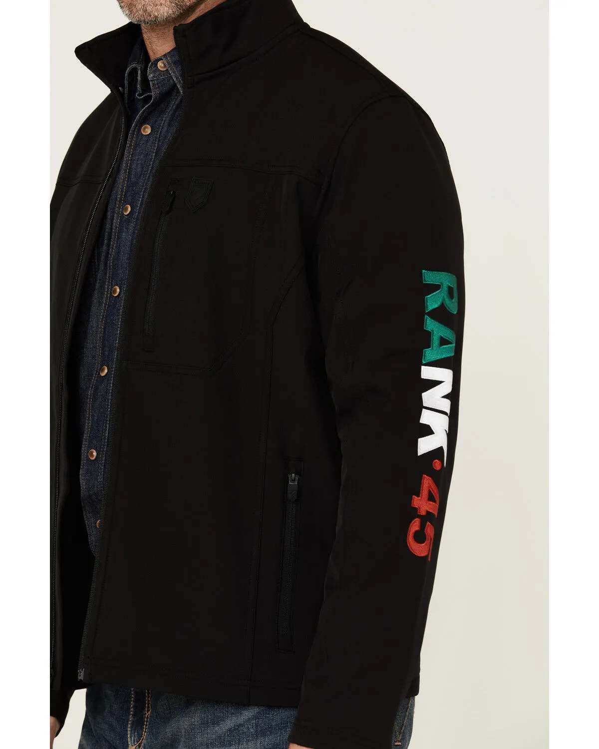 RANK 45® Men's Mexico Flag Softshell Jacket