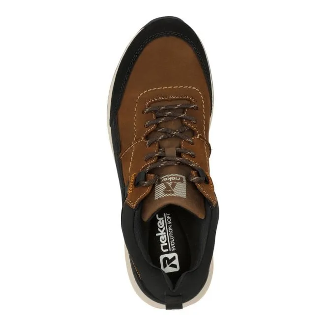 Rieker  Mens U0100-22 Montenegro Brown/Black Multi Lace-Up Trainers