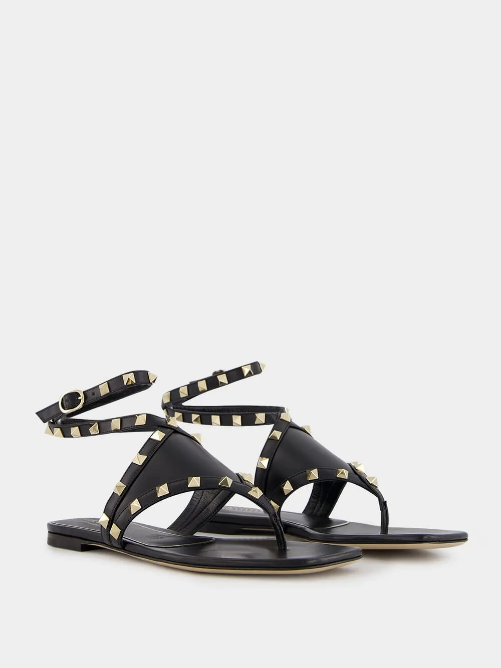 Rockstud Thong-Strap Sandals