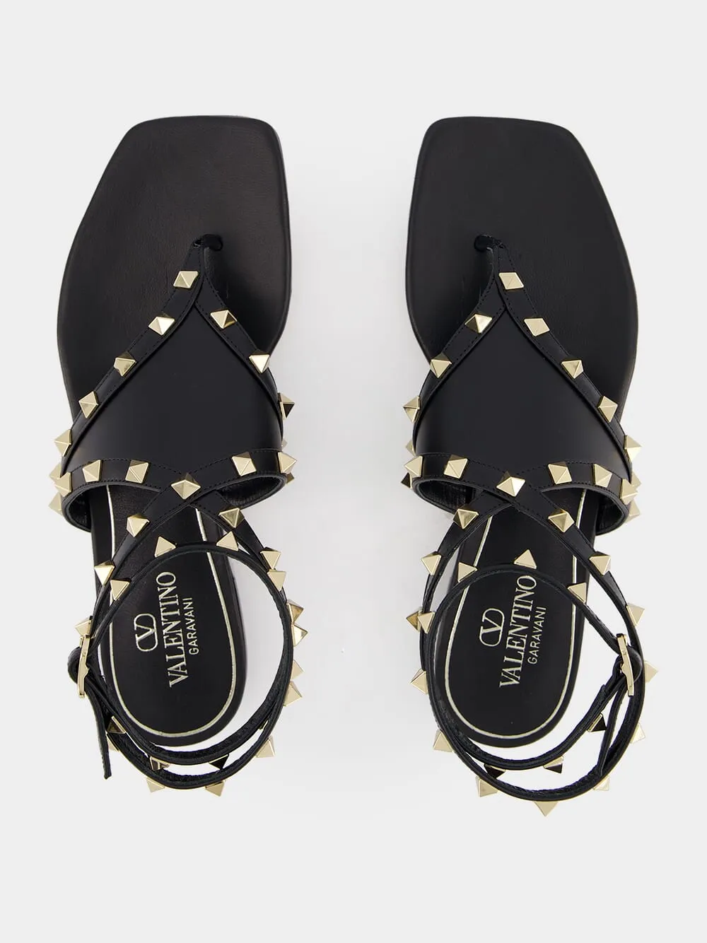 Rockstud Thong-Strap Sandals