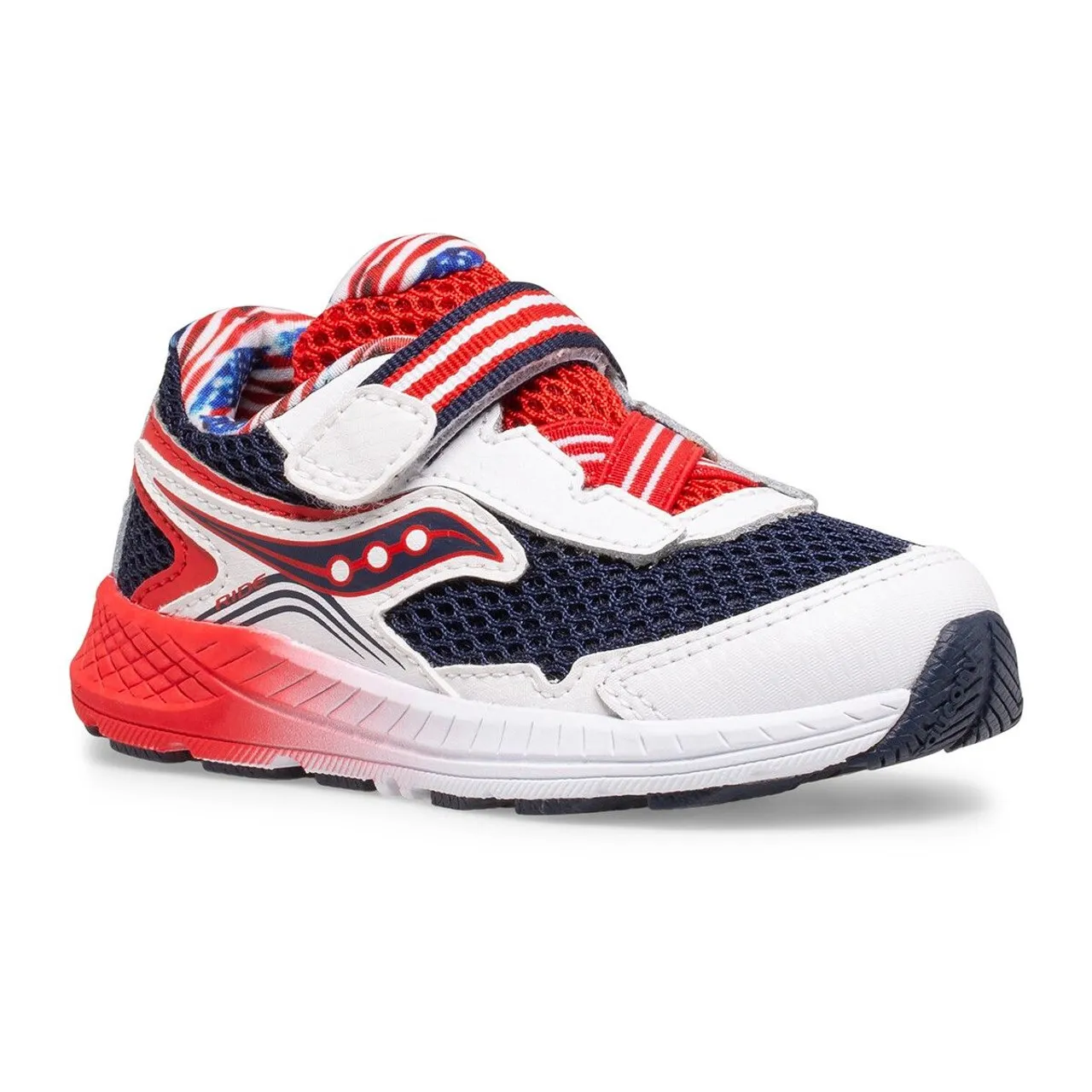 Saucony Little Kid Ride 10 Jr - Red / White / Blue 