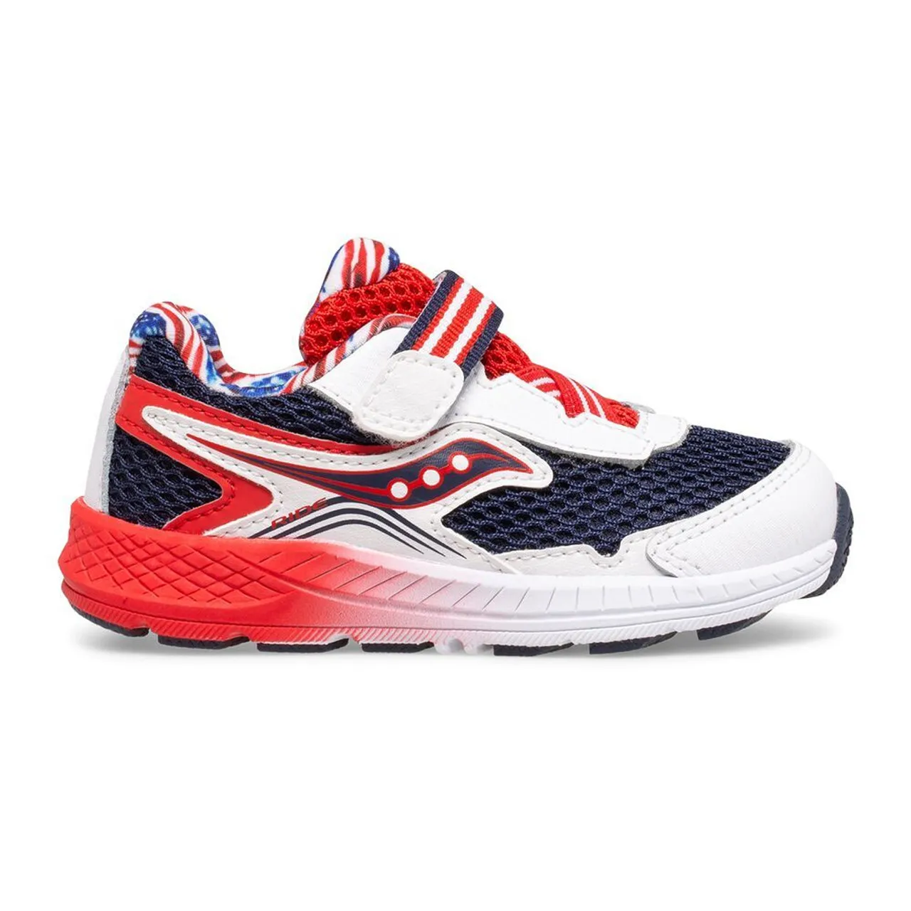 Saucony Little Kid Ride 10 Jr - Red / White / Blue 