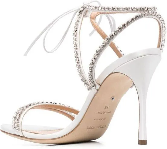 Sergio Rossi rhinestone-embellished sandals White