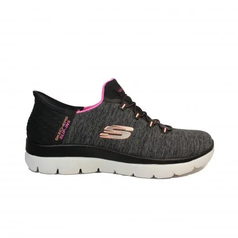 Skechers Slip-ins: Summits - Dazzling Haze | Black/Multi | Womens Slip On Trainers