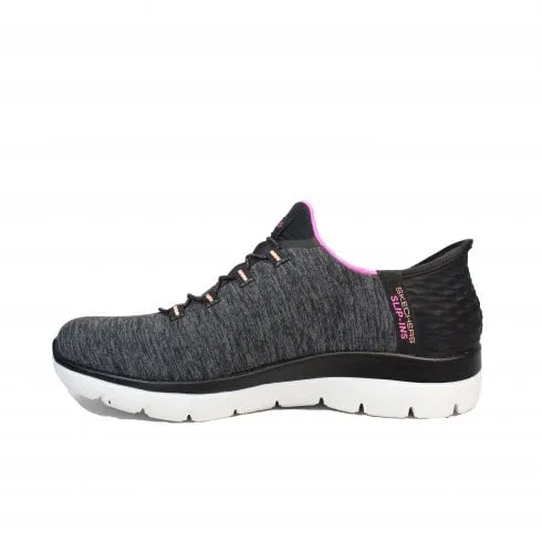 Skechers Slip-ins: Summits - Dazzling Haze | Black/Multi | Womens Slip On Trainers