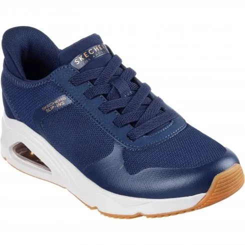 Skechers Tres-Air Uno - Easy Steppers | Navy | Women's Slip-ins Bungee-Lace Trainers