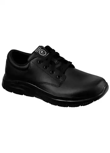 Skechers Work Mens Black Flex Advantage Fourche SR Slip Resistant Trainers | Kaleidoscope