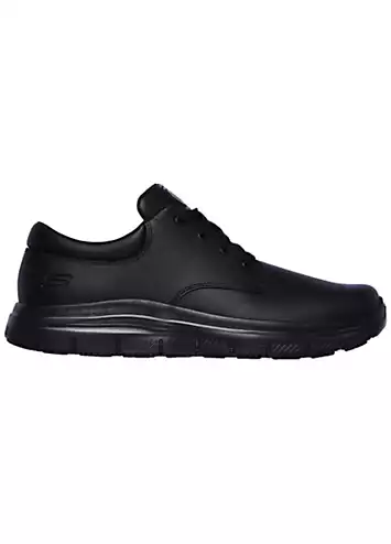 Skechers Work Mens Black Flex Advantage Fourche SR Slip Resistant Trainers | Kaleidoscope