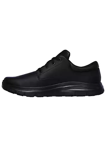 Skechers Work Mens Black Flex Advantage Fourche SR Slip Resistant Trainers | Kaleidoscope