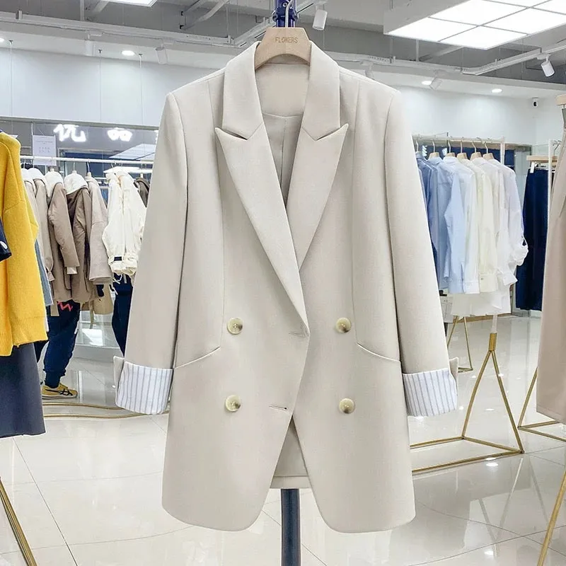 Spring 2024 Spring and Autumn Internet celebrity design niche suit white small suit jacket small women's tops hot style