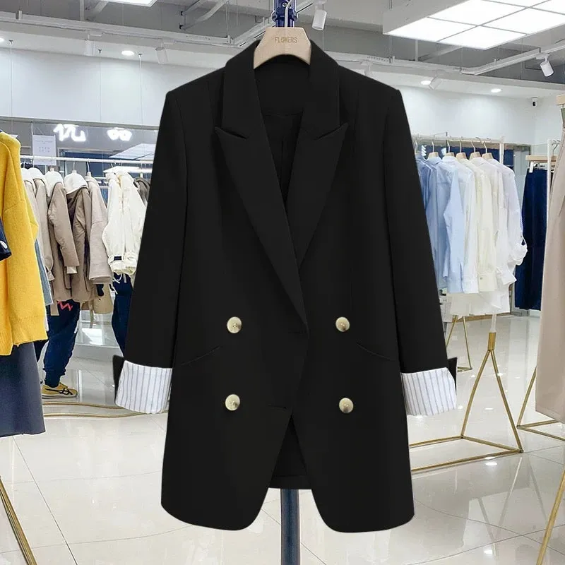 Spring 2024 Spring and Autumn Internet celebrity design niche suit white small suit jacket small women's tops hot style