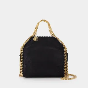 Stella McCartney  Falabella Tiny Tote in black synthetic leather