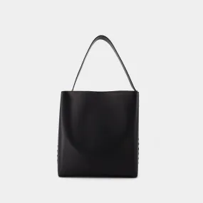 Stella McCartney  Frayme Tote in black synthetic leather