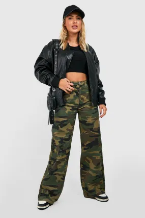 Straight Leg Camo Twill Pants