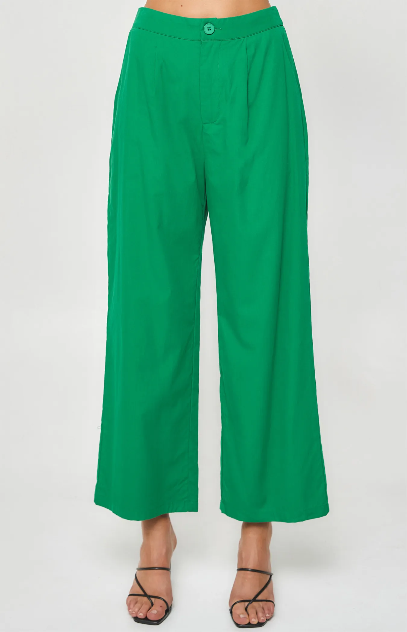 Straight Leg Textured Pants with Waistband (WPA216A)