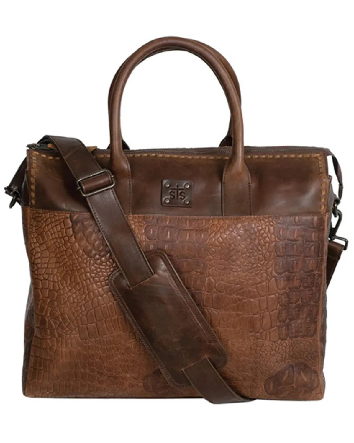 STS Ranchwear By Carroll Women's Crocodile Print Laptop Tote