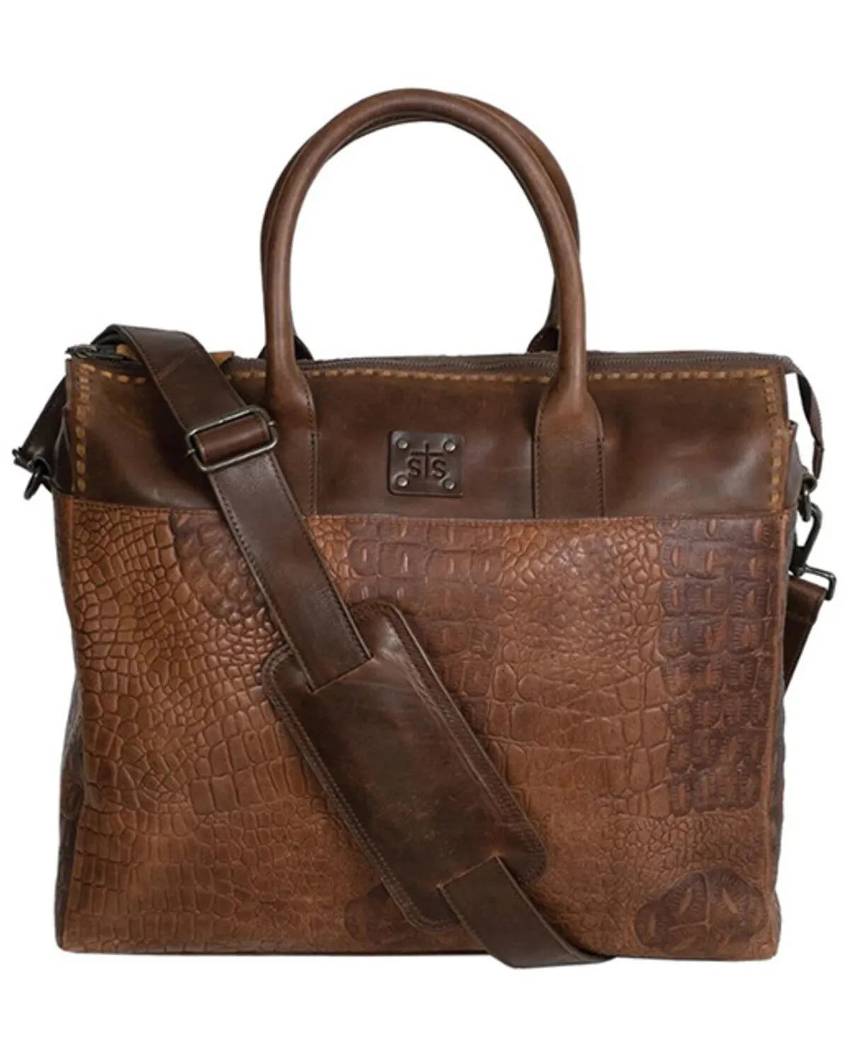 STS Ranchwear By Carroll Women's Crocodile Print Laptop Tote