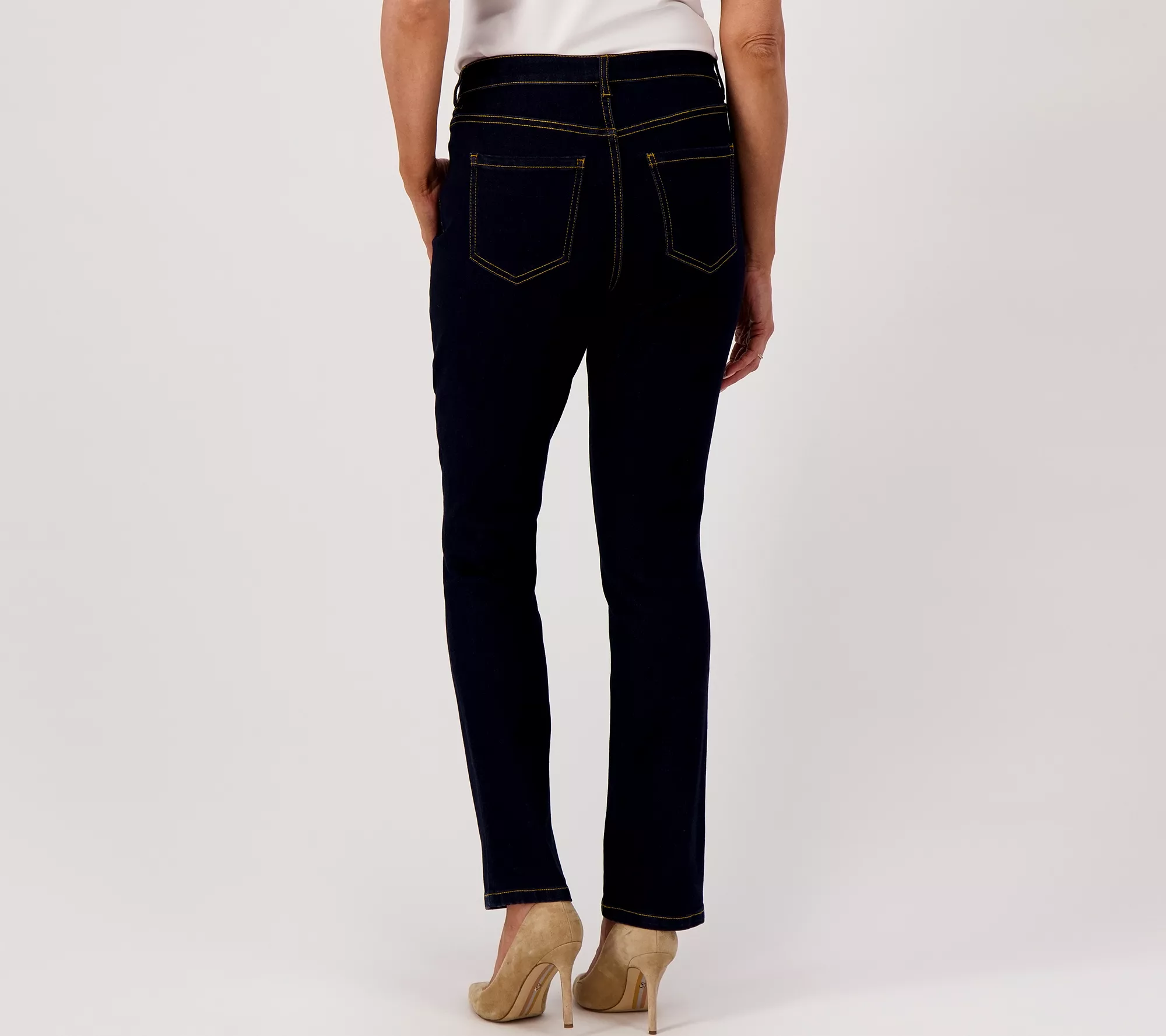 Studio Park x Jayne Brown Petite Straight Leg Jeans with Tummy Panel