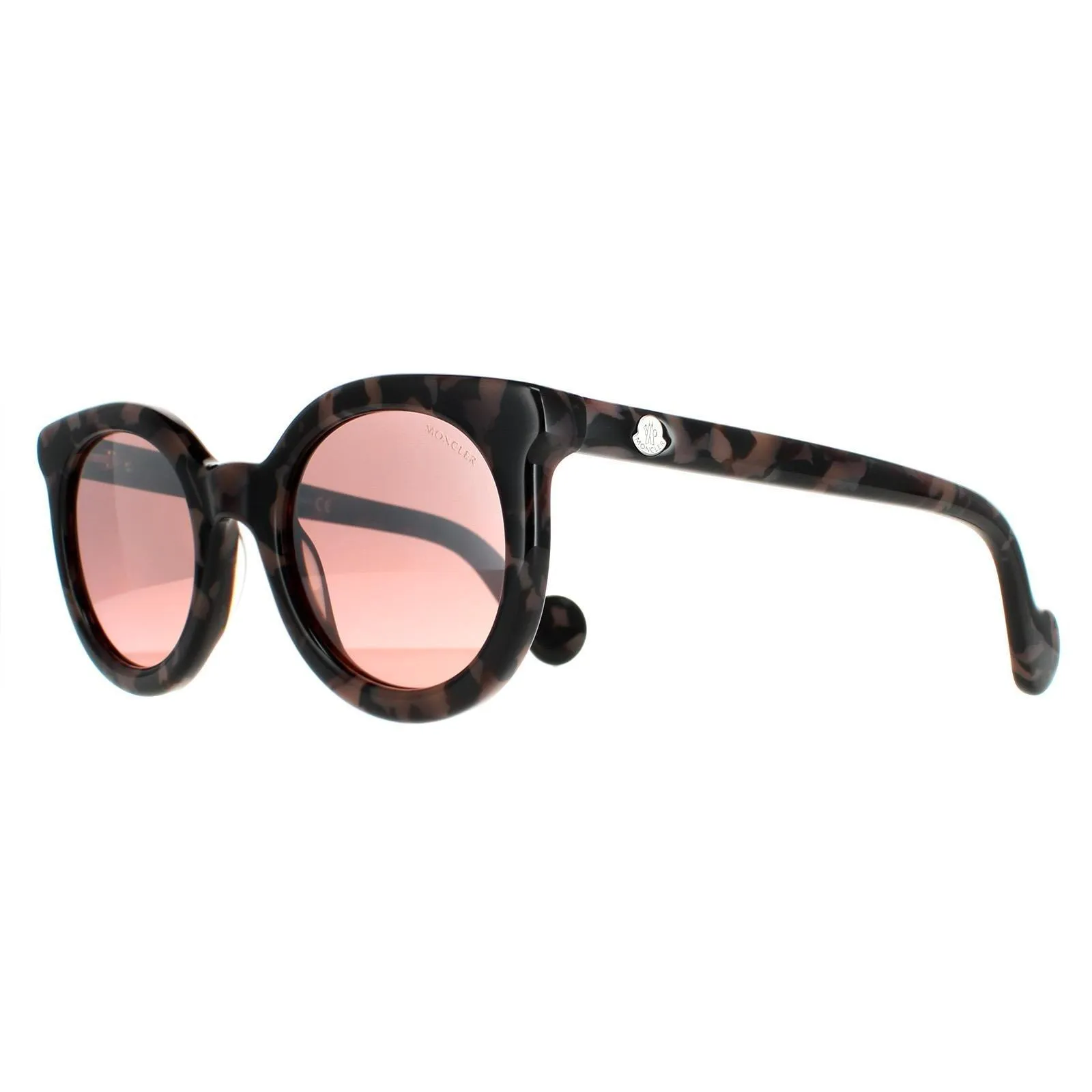 Sunglasses | Round Coloured Havana Bordeaux Mirror  ML0015 | Moncler