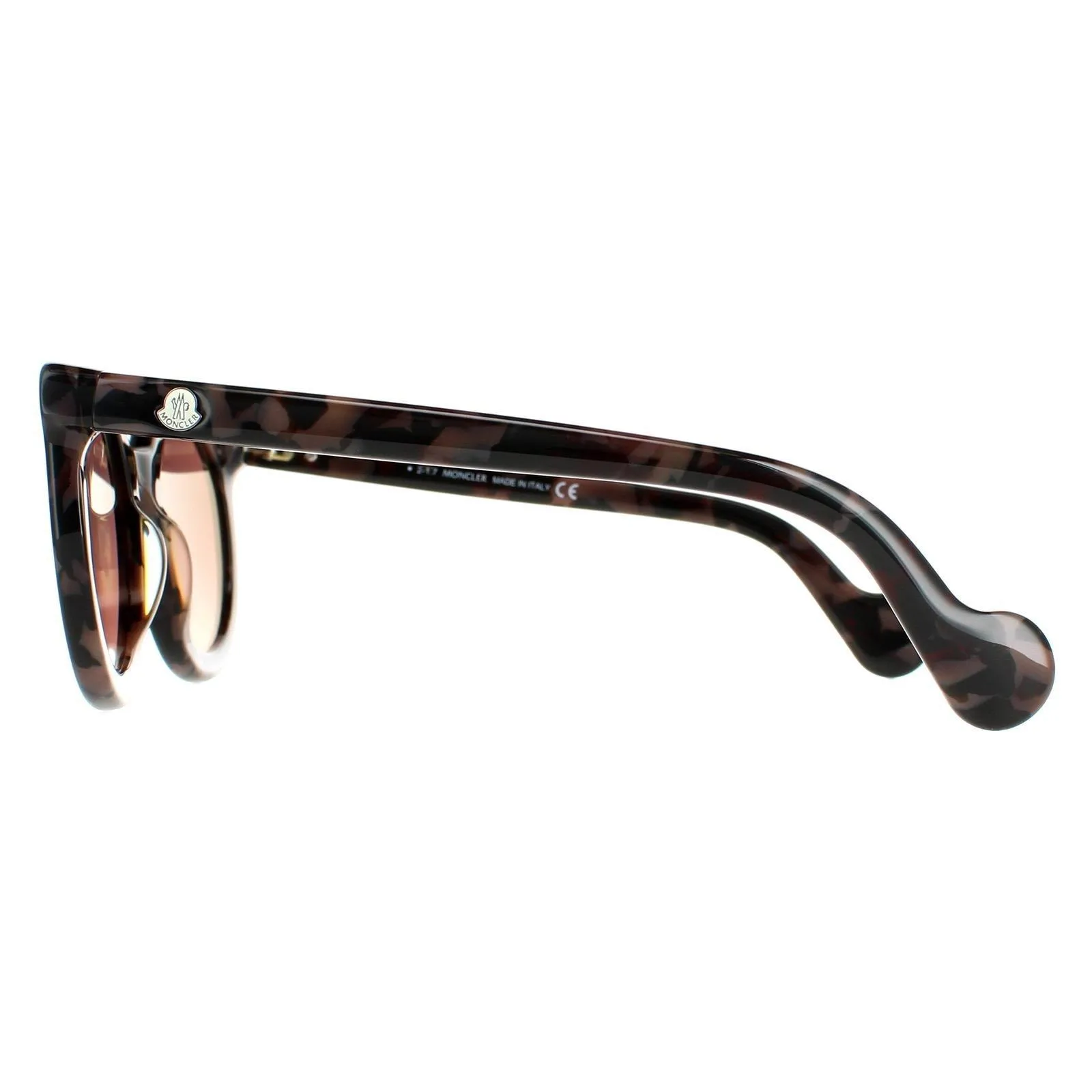 Sunglasses | Round Coloured Havana Bordeaux Mirror  ML0015 | Moncler