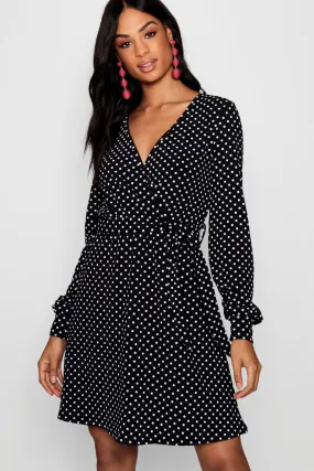 Tall Polka Dot Wrap Dress