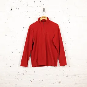 The North Face TKA 100 1/4 Zip Fleece - Red - M