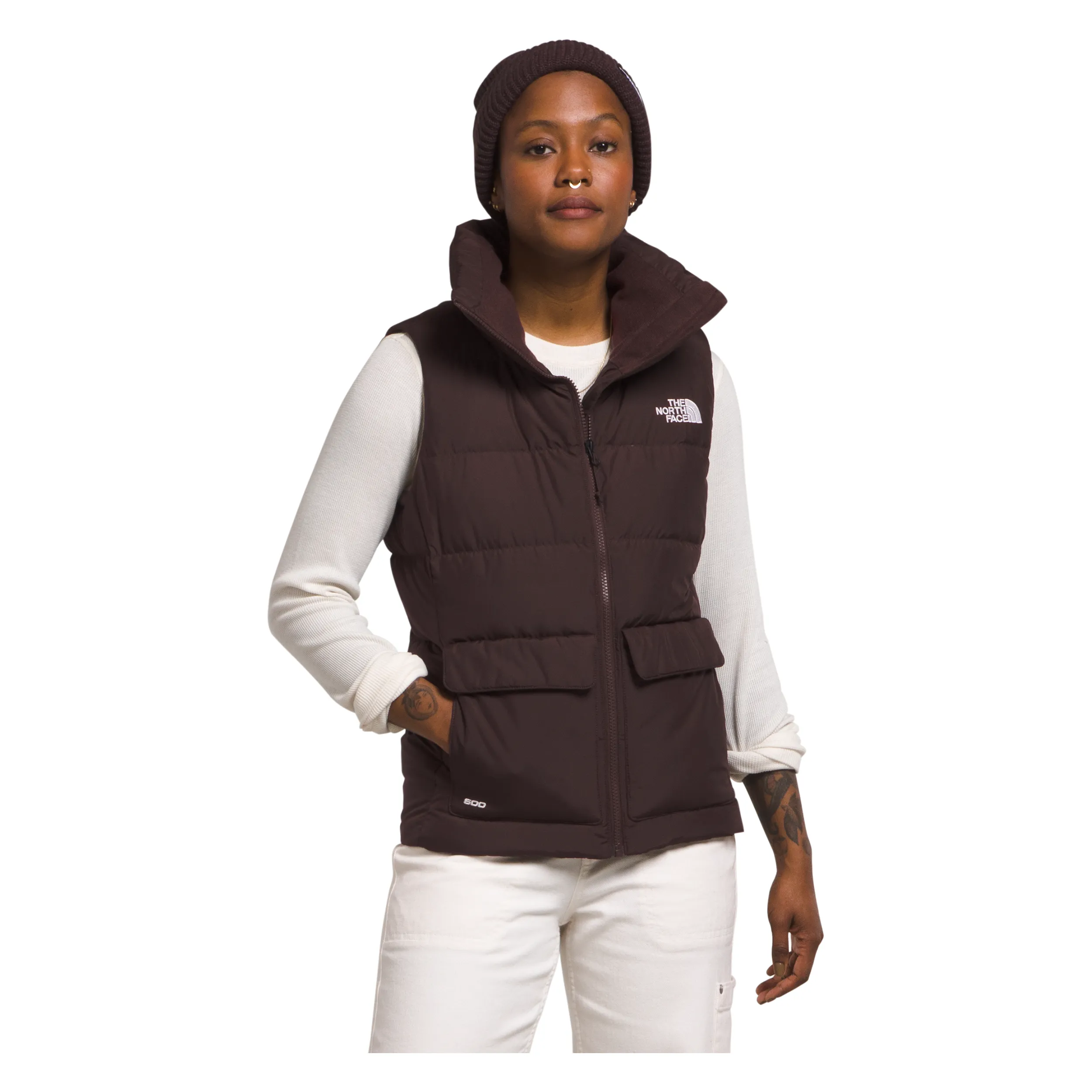 The North Face Women's Gotham Vest in Coal Brown