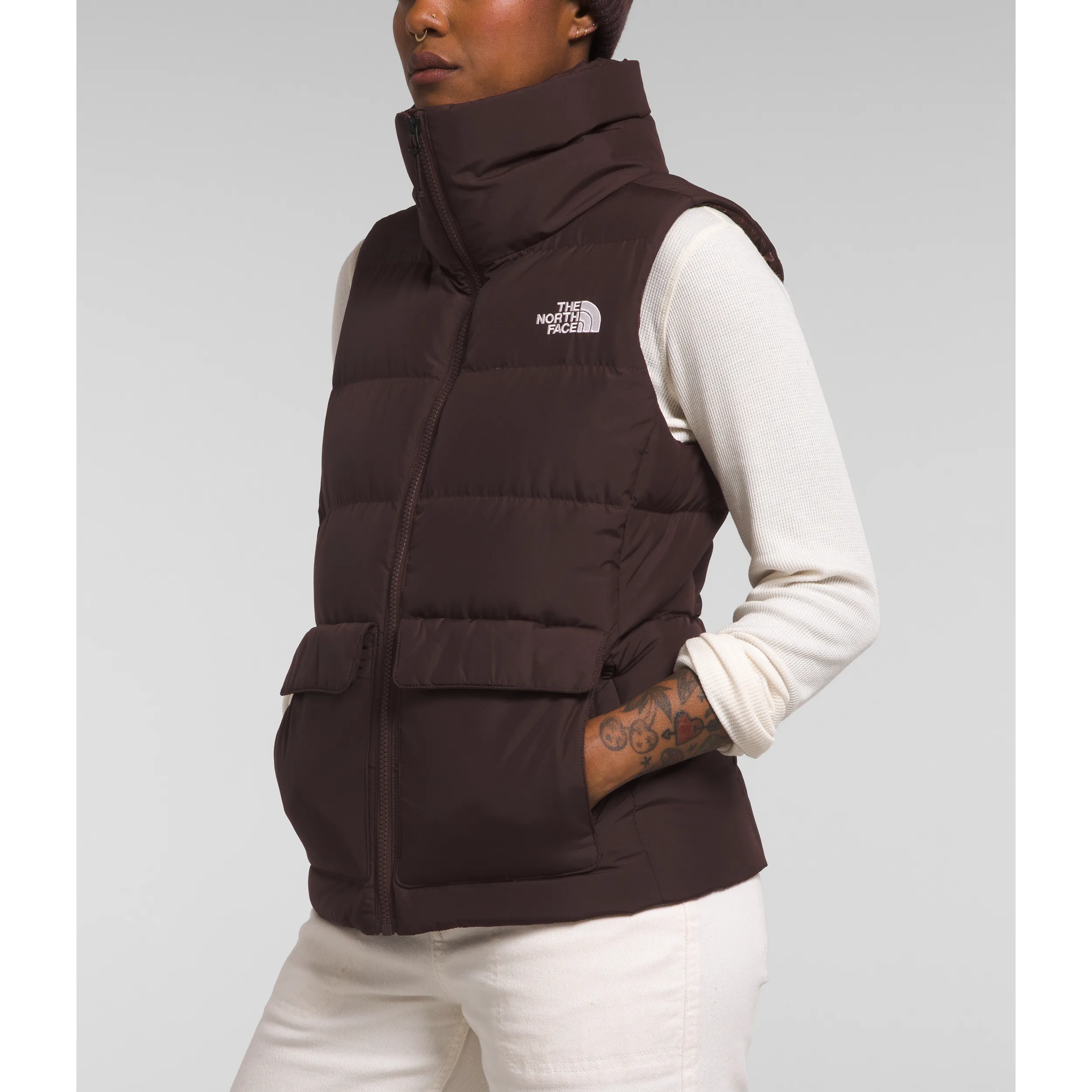 The North Face Women's Gotham Vest in Coal Brown