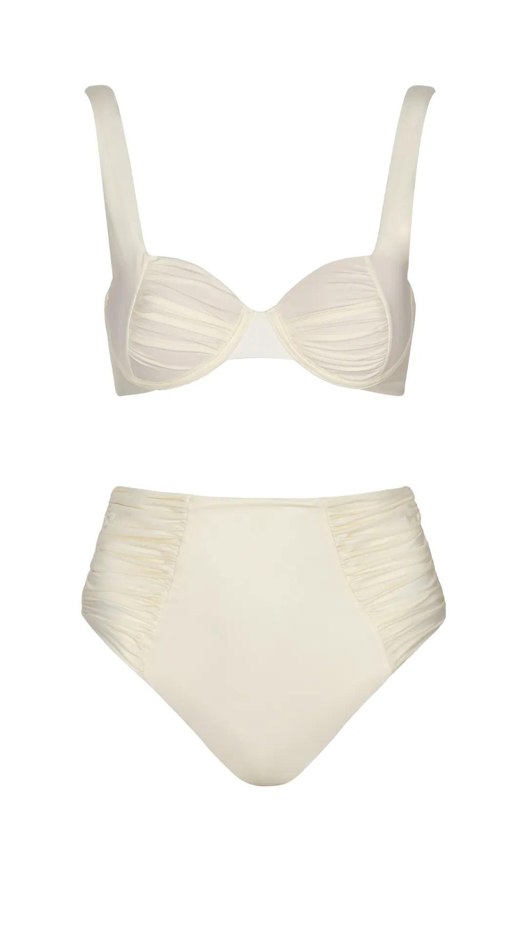 Top De Bikini Pula Ivory & Bottom De Bikini Tali Ivory