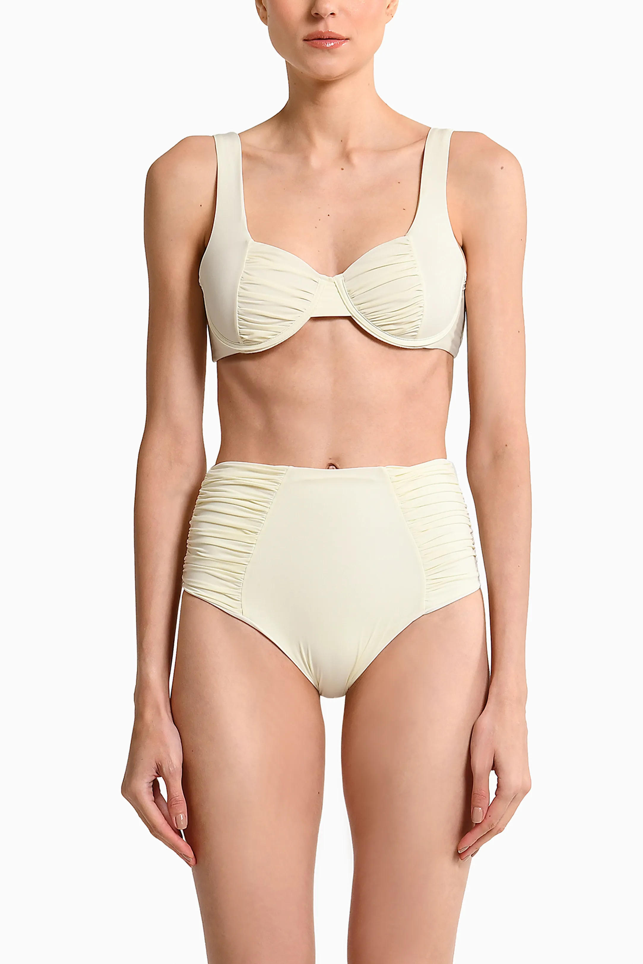 Top De Bikini Pula Ivory & Bottom De Bikini Tali Ivory