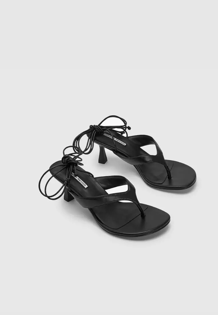 Urban Revivo Toe Thong Heeled Sandals