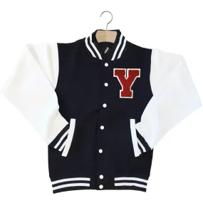 VARSITY BASEBALL JACKET UNISEX PERSONALISED WITH GENUINE US COLLEGE LETTER Y