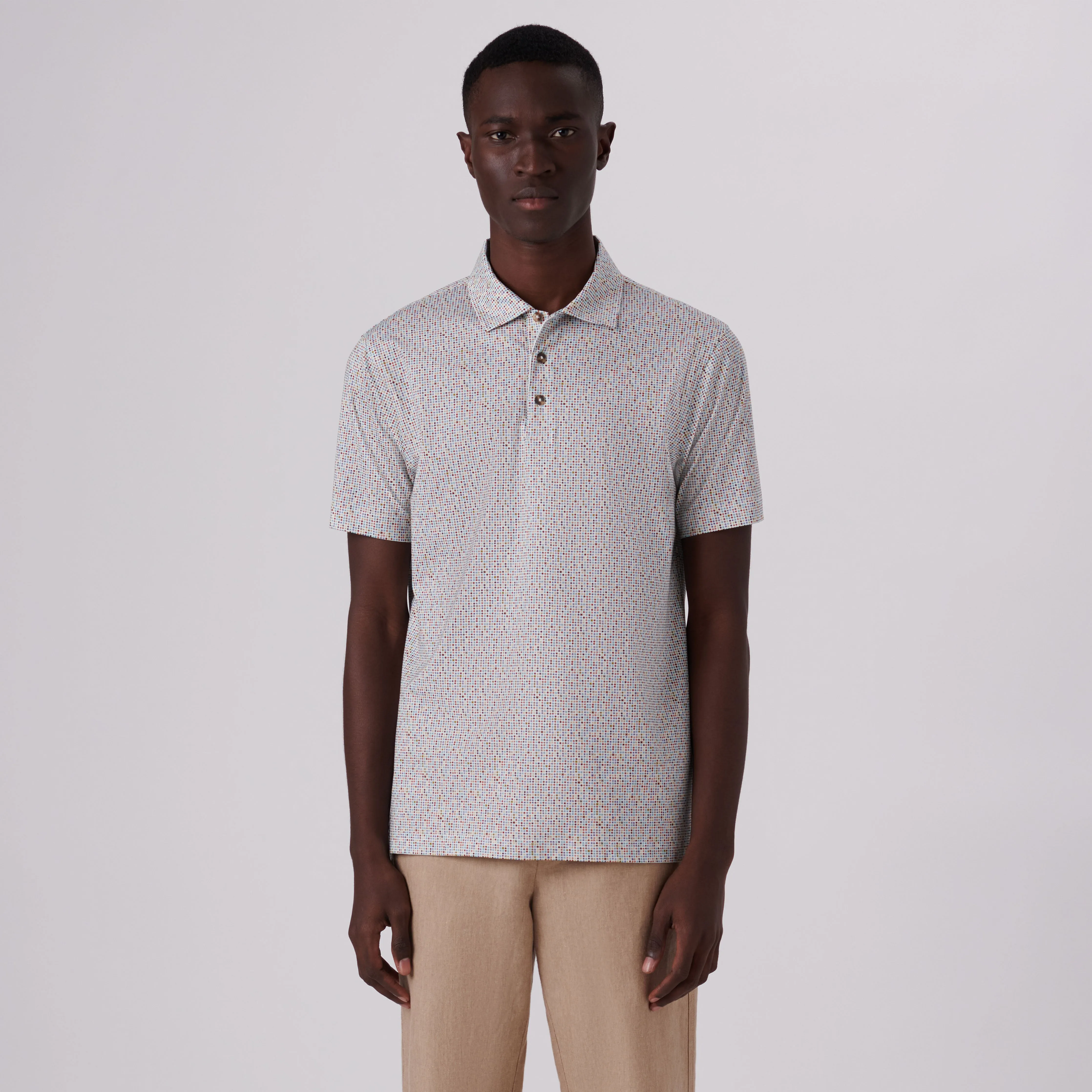 Victor Confetti Print OoohCotton Polo