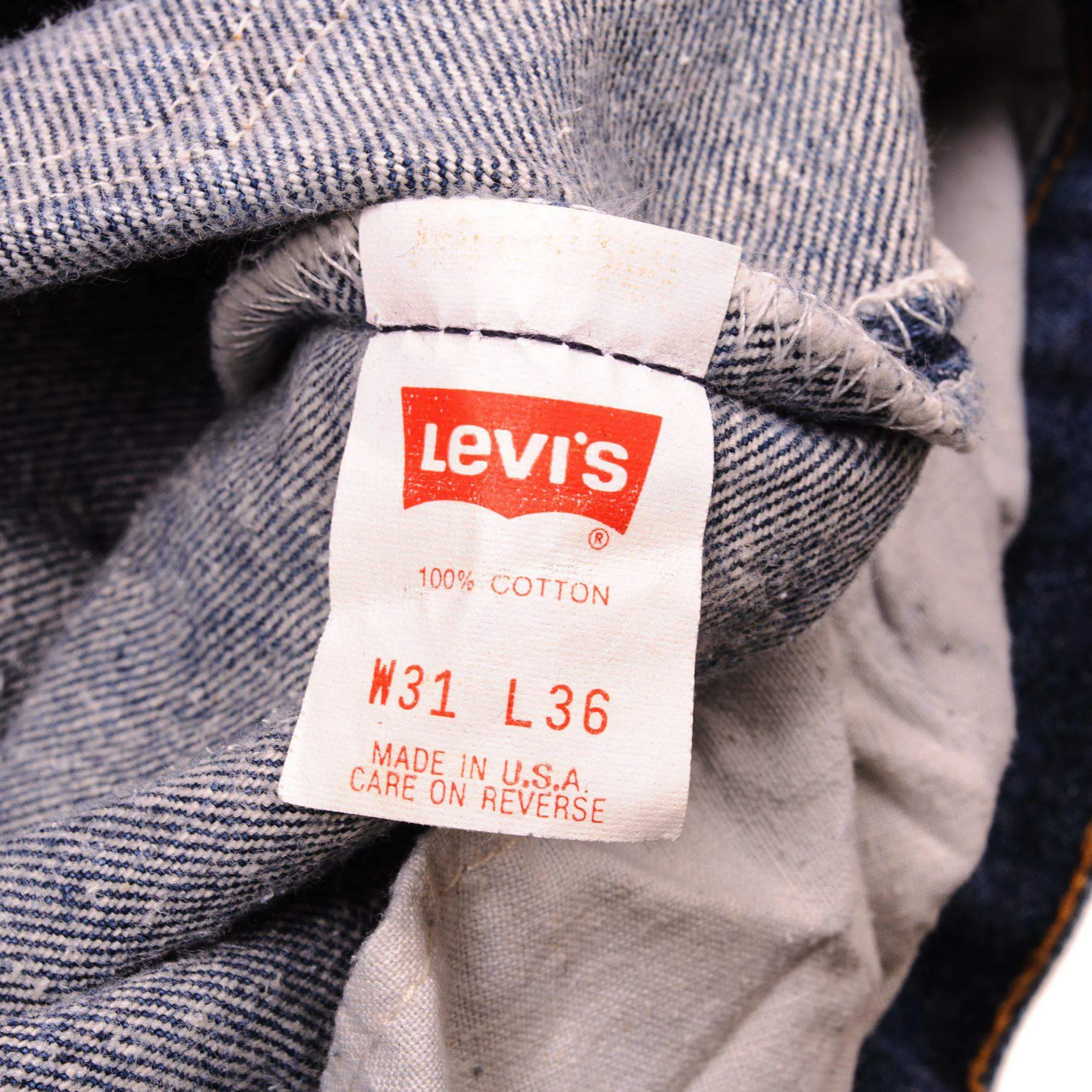 VINTAGE LEVIS 501 JEANS INDIGO 1980s SIZE W30 L32 MADE IN USA