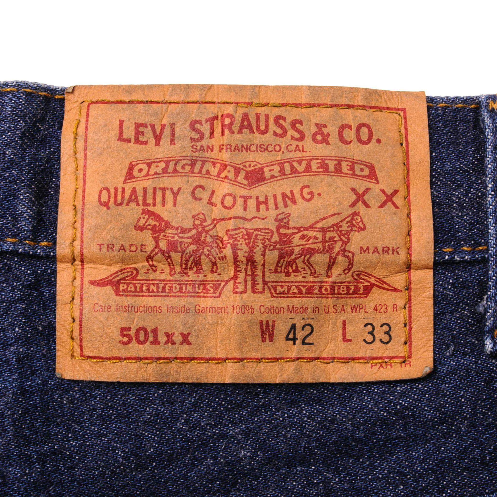 VINTAGE LEVIS 501 JEANS INDIGO 1980s SIZE W40 L30 MADE IN USA