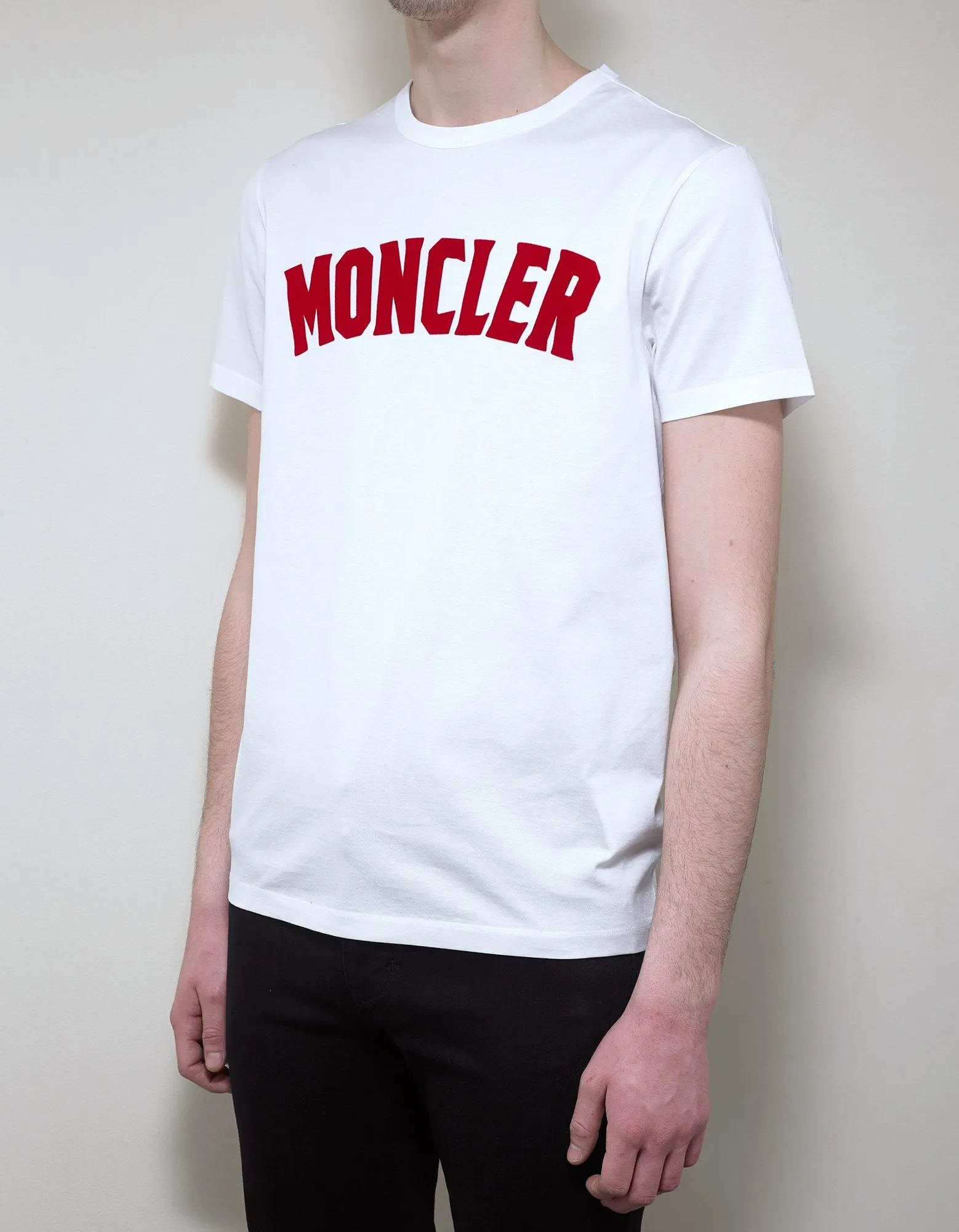 White Moncler Logo T-Shirt