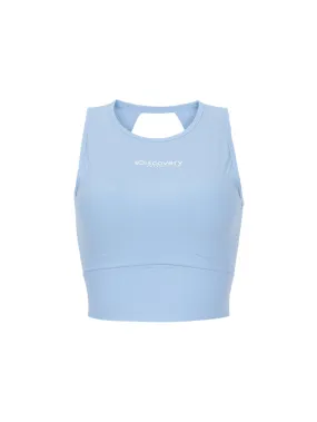 [WMS] Sleeveless Crop Water Top Neon Blue