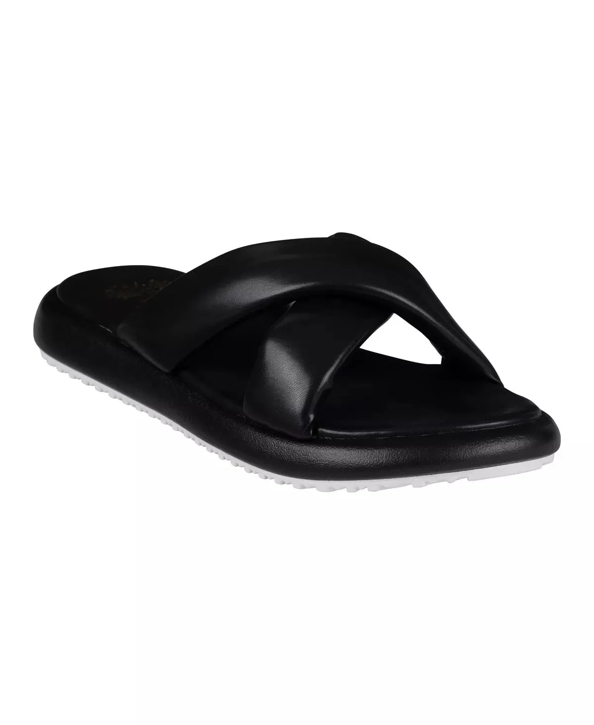 Women's Nalani Cross-Strap Slide Flat Sandals