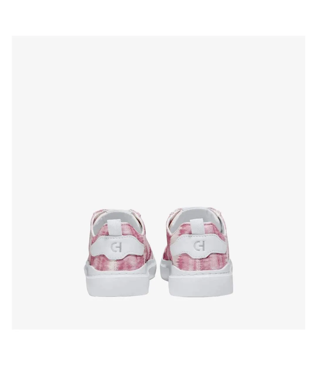 Womens/ladies grandpro rally tie dye canvas court trainers pink/optic white Cole Haan